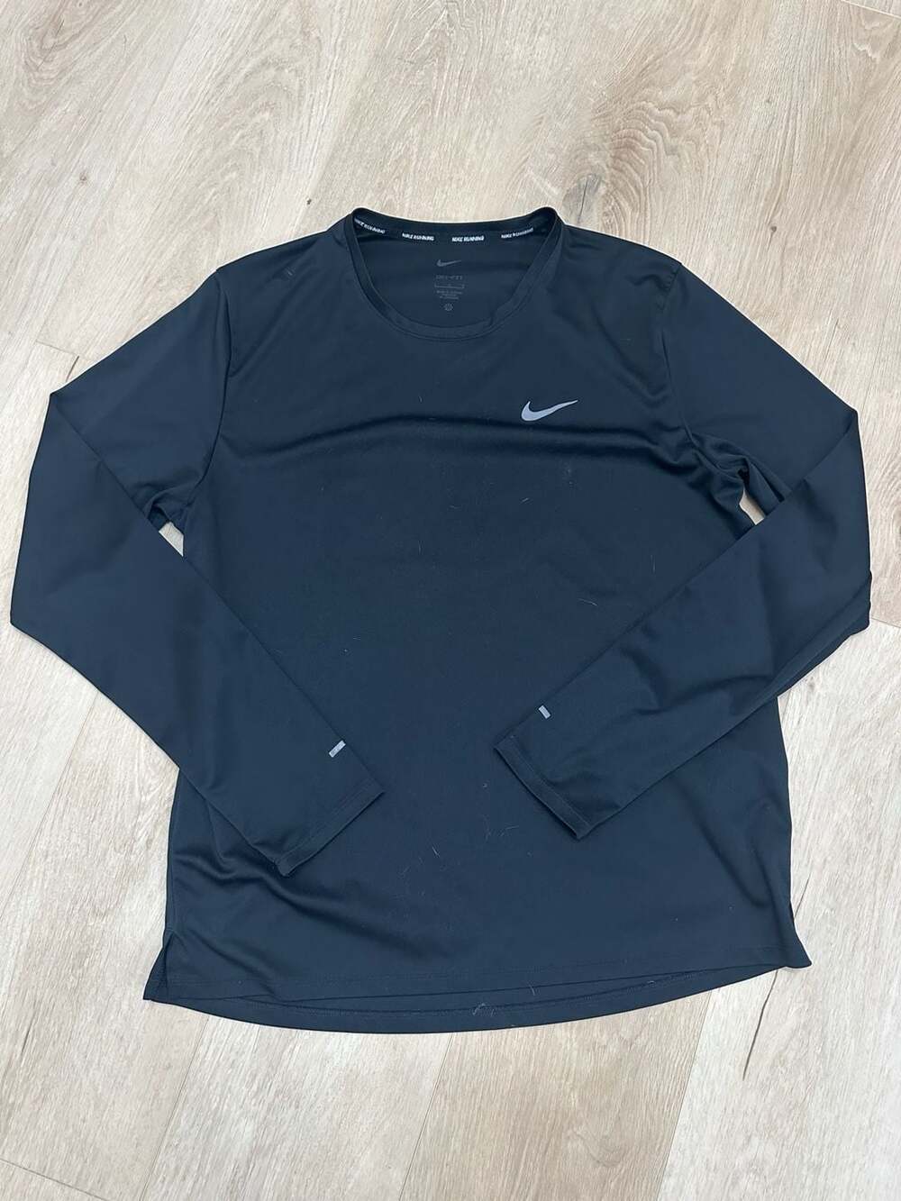 Nike Dri-FIT Running Long-Sleeve Shirt Size L Black